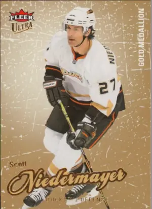 2008-09 FLEER ULTRA - SCOTT NIEDERMAYER #108 GOLD MEDALLION
