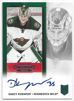 2013-14 Panini Contenders #224 Darcy Kuemper (Rookie Ticket)