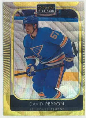2021-22 O-PEE-CHEE PLATINUM - DAVID PERRON #171 NEON YELLOW SURGE