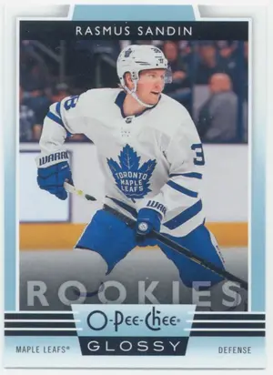 2019-20 UPPER DECK - RASMUS SANDIN #R-14 O-PEE-CHEE GLOSSY ROOKIES