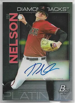 2020 Bowman Platinum Top Prospects Autographs #TOP-48 Ryne Nelson