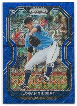 2021 Prizm Blue Mojo Prizm #93 Logan Gilbert (044/199)