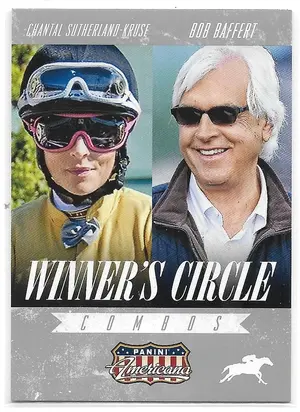 2015 Panini Americana Winner's Circle Combos #4 Chantal Sutherland-Kruse & Bob Baffert