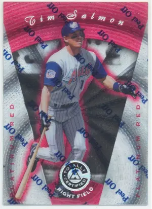 1997 Pinnacle Totally Certified - Tim Salmon #23 Platinum Red Parallel 3803/3999