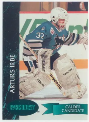 1992-93 PARKHURST - ARTURS IRBE #396 EMERALD ICE