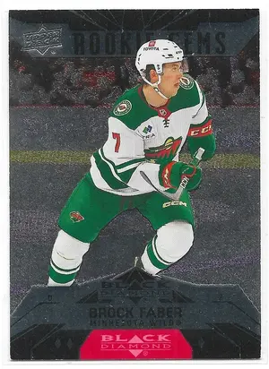 2023-24 Upper Deck '07-08 Black Diamond Retro Ruby #BD-37 Brock Faber (Rookie Gems) (003/100)