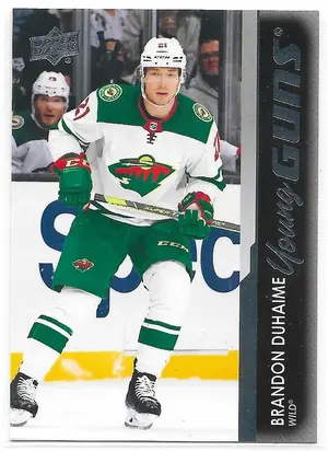 2021-22 Upper Deck #474 Brandon Duhaime RC (Young Guns)