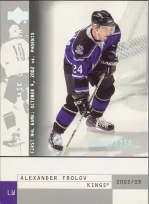 2002-03 MASK COLLECTION - ALEXANDER FROLOV #161 POTENTIAL GEMS RC 599/1250