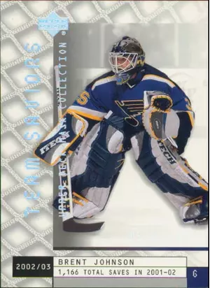 2002-03 MASK COLLECTION - BRENT JOHNSON #114 TEAM SAVIORS RC 520/1250