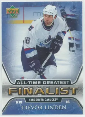 2005-06 UPPER DECK - TREVOR LINDEN #58 ALL-TIME GREATEST FINALIST