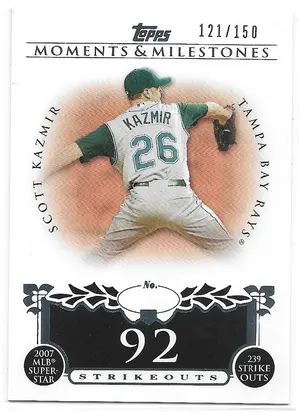 2008 Topps Moments & Milestones #107 Scott Kazmir (121/150)