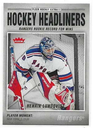 2006-07 Fleer Hockey Headliners #HL10 Henrik Lundqvist