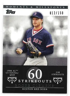 2007 Topps Moments & Milestones #18 Roger Clemens (012/150)