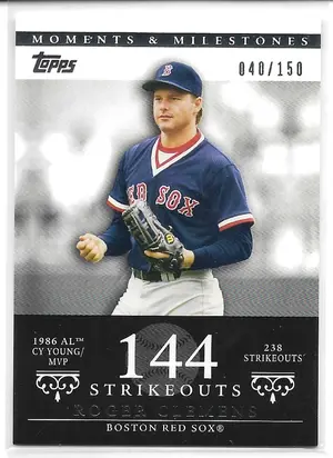 2007 Topps Moments & Milestones #18 Roger Clemens (040/150)