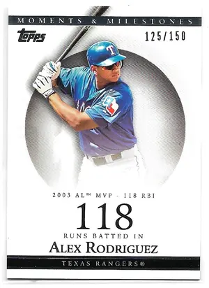 2007 Topps Moments & Milestones #28 Alex Rodriguez (125/150)