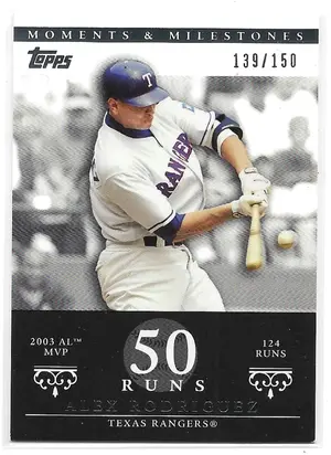 2007 Topps Moments & Milestones #30 Alex Rodriguez (139/150)