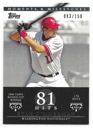 2007 Topps Moments & Milestones #67 Ryan Zimmerman (093/150)