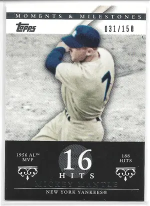 2007 Topps Moments & Milestones #165 Mickey Mantle (031/150)