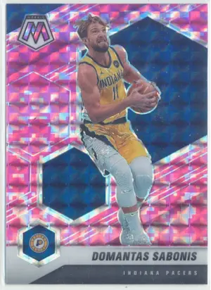 2020-21 Panini Mosaic - Domantas Sabonis #15 Pink Camo Mosaic Prizm Parallel