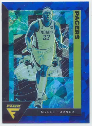 2020-21 Panini Flux - Myles Turner #70 Blue Cracked Ice Prizm Parallel