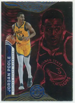 2021-22 Panini Illusions - Jordan Poole #108 Asia Trophy Collection Red Parallel