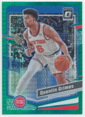 2023-24 Panini Donruss Optic - Quentin Grimes #46 Green Hyper Prizm Parallel