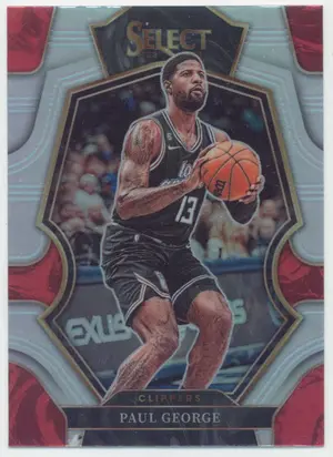 2022-23 Panini Select - Paul George #116 Premier Level Silver Prizm Parallel