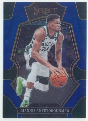 2022-23 Panini Select - Giannis Antetokounmpo #161 Premier Level Blue Parallel