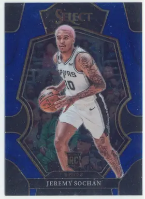 2022-23 Panini Select - Jeremy Sochan #192 Premier Level Blue Parallel