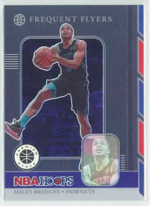2019-20 Panini NBA Hoops Premium Stock - Miles Bridges #5 Frequent Flyers Holo Parallel