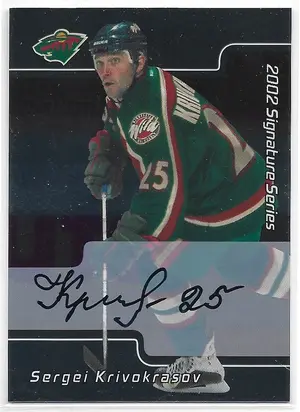 2001-02 Be A Player Signature Series Autographs #040 Sergei Krivokrasov