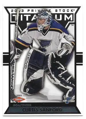 2002-03 Titanium Retail #135 Curtis Sanford RC (0576/1475)