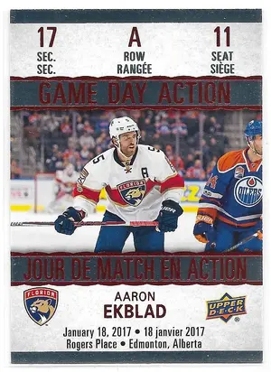 2017-18 Tim Hortons Game Day Action #GDA-11 Aaron Ekblad