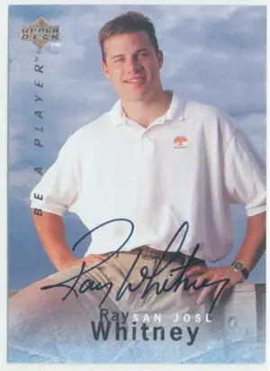 1995-96 BE A PLAYER - RAY WHITNEY #S125 SIGNATURES