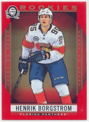 2018-19 O-PEE-CHEE COAST TO COAST - HENRIK BORGSTROM #154 ROOKIES RED