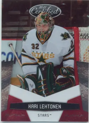 2010-11 CERTIFIED - KARI LEHTONEN #49 PLATINUM RED 11/999
