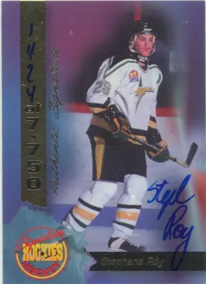 1995 SIGNATURES ROOKIES - STEPHANE ROY #8 SIGNATURES 1424/7750