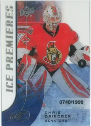2015-16 ICE - CHRIS DRIEDGER #107 PREMIERES 740/1999