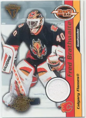 2000-01 TITANIUM DRAFT DAY EDITION - FRED BRATHWAITE #13 JERSEY 1004/1010