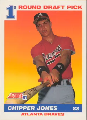 1991 Score - Chipper Jones #671 1st Round Draft Pick RC