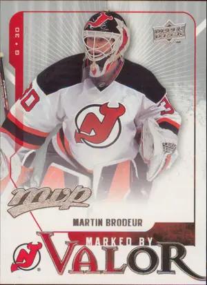 2008-09 MVP - MARTIN BRODEUR #MV1 MARKED BY VALOR