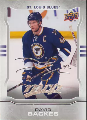 2014-15 MVP - DAVID BACKES #261 SILVER SCRIPTS SP