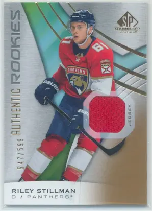 2019-20 SP GAME USED - RILEY STILLMAN #133 JERSEY GOLD 547/599