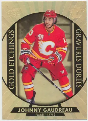 2020-2021 TIM HORTONS - JOHNNY GAUDREAU #G-4 GOLD ETCHINGS