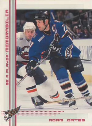 2000-01 BE A PLAYER MEMORABILIA - ADAM OATES #120 RUBY 136/200