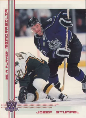 2000-01 BE A PLAYER MEMORABILIA - JOZEF STUMPEL #168 RUBY 135/200