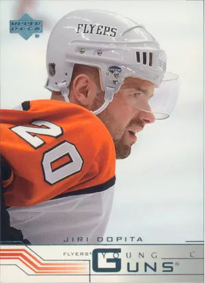 2001-02 UPPER DECK - JIRI DOPITA #438B YOUNG GUNS (FACE CLOSE UP)
