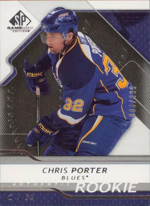 2008-09 SP GAME USED - CHRIS PORTER #162 ROOKIE 6/999