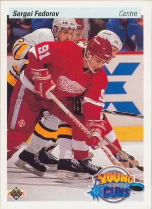 1990-91 UPPER DECK - SERGEI FEDOROV #525 YOUNG GUNS
