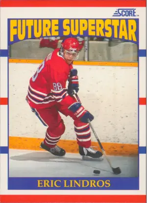 1990-91 SCORE - ERIC LINDROS #440 FUTURE SUPERSTAR